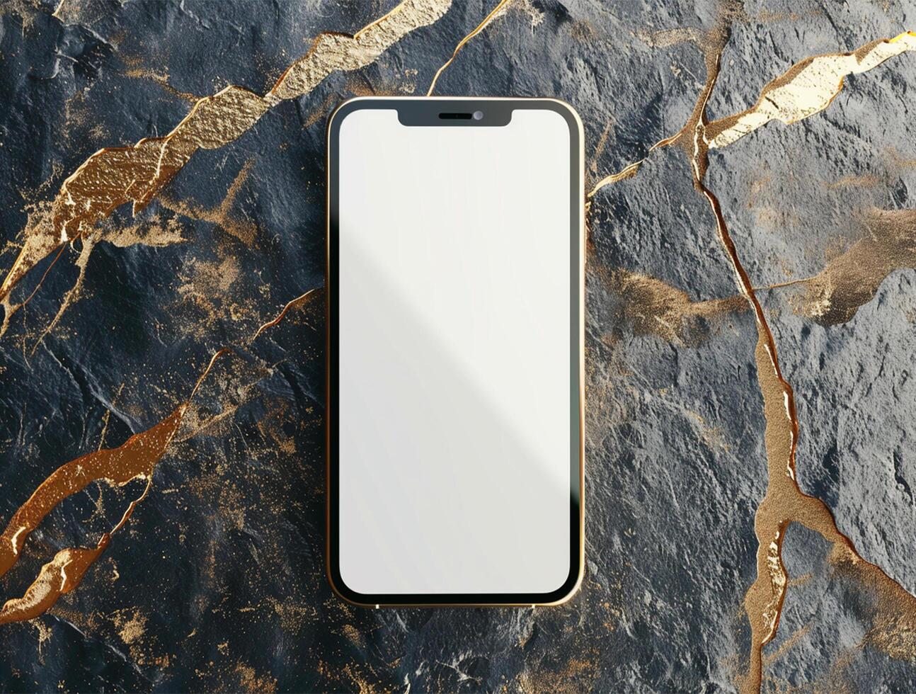 3D blank smartphone screen display for mockup photo