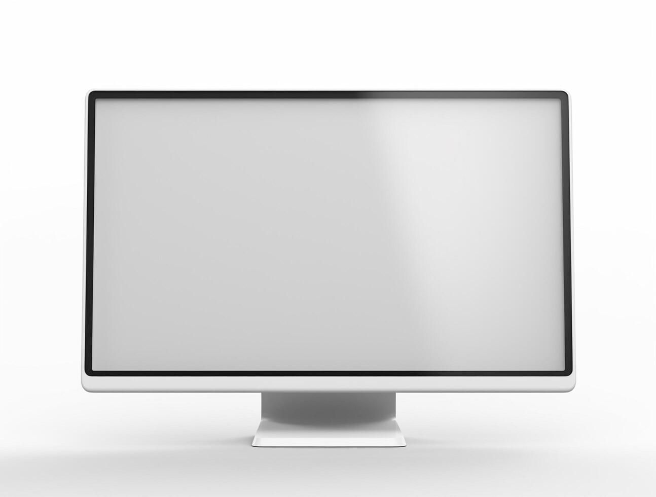 Blank computer display with luxury background for mockup generate photo