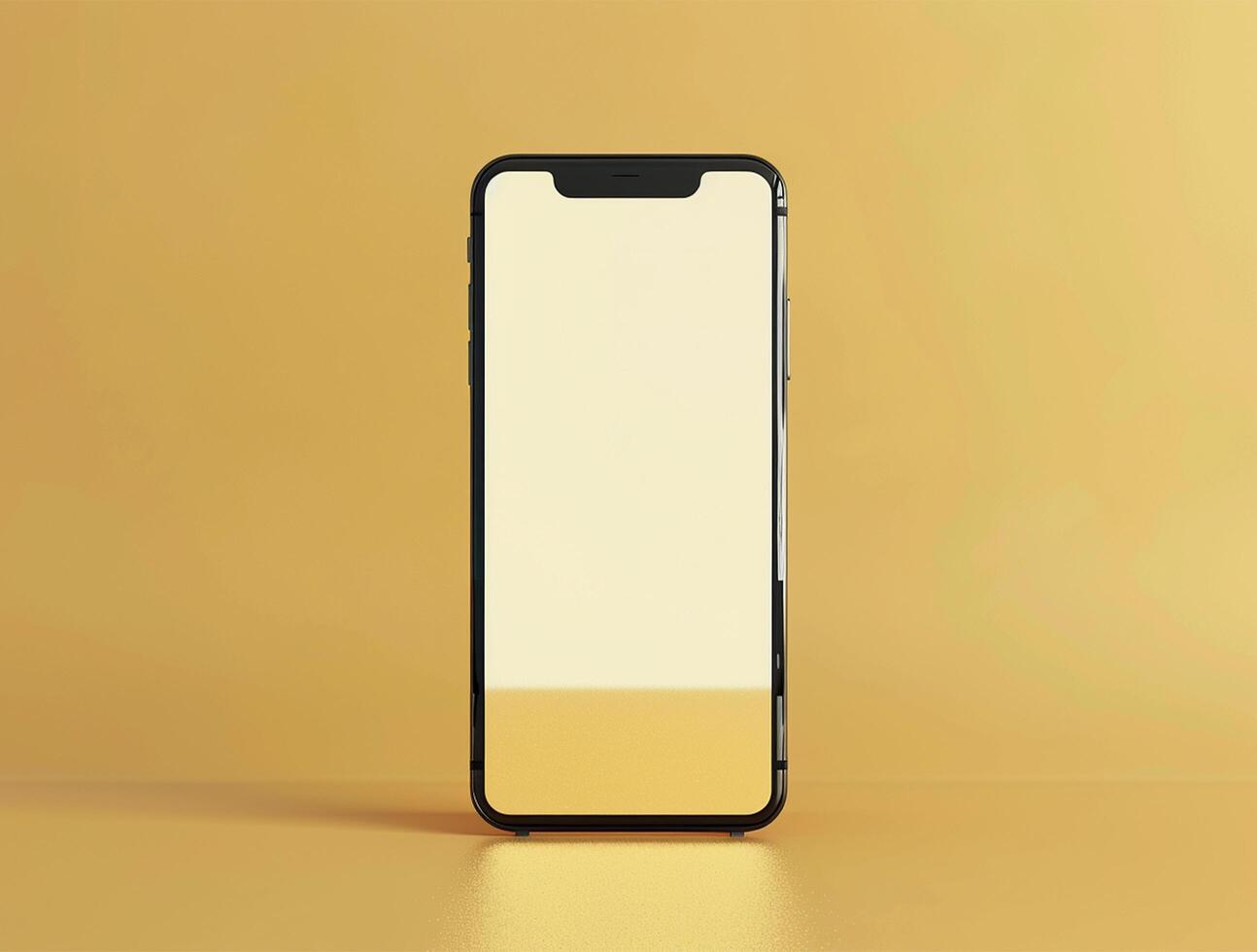 3D blank smartphone screen display for mockup photo