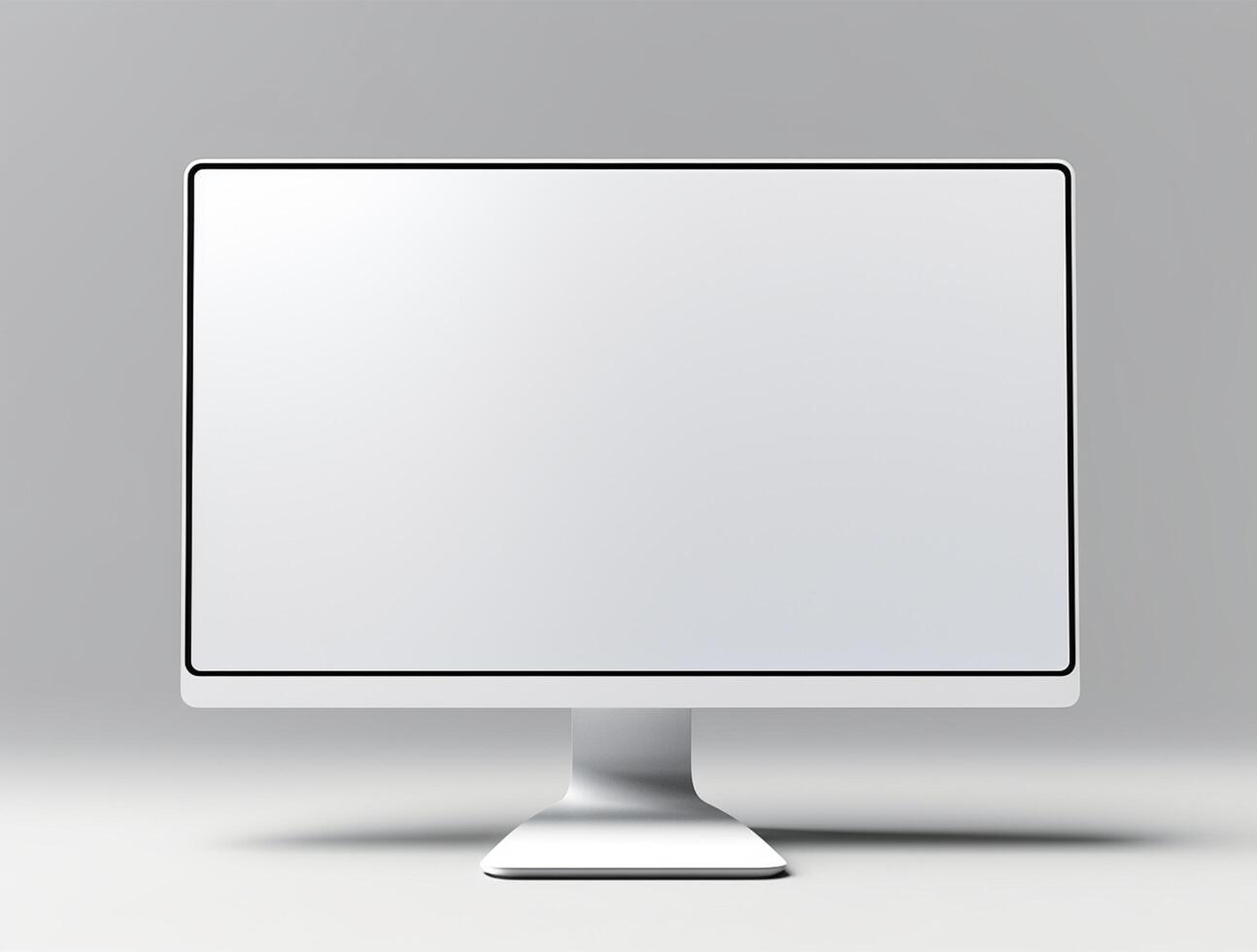 Blank computer display with luxury background for mockup generate photo