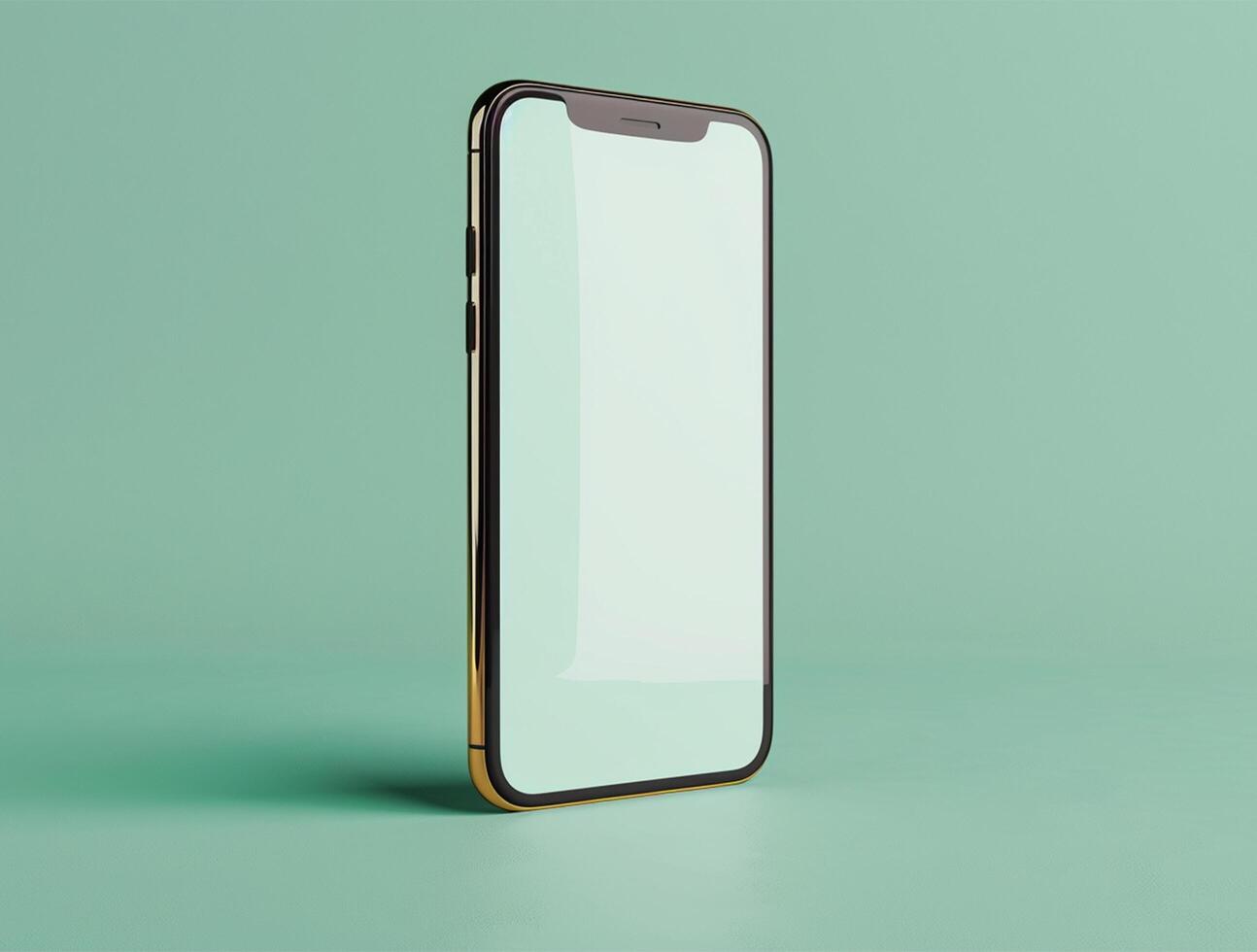 3D blank smartphone screen display for mockup photo