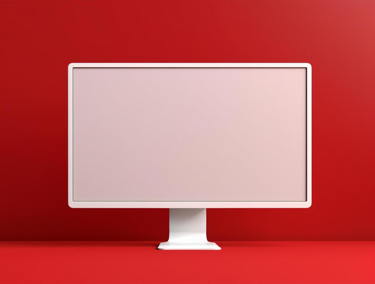 Blank computer display with luxury background for mockup generate photo