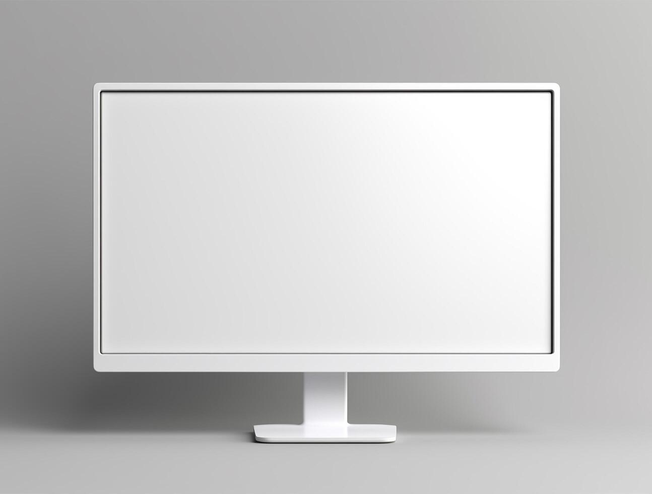 Blank computer display with luxury background for mockup generate photo