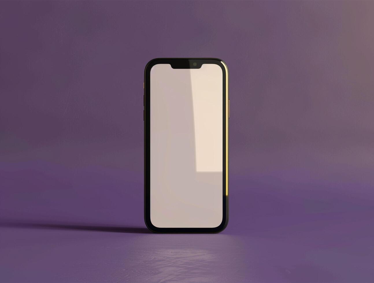 3D blank smartphone screen display for mockup photo