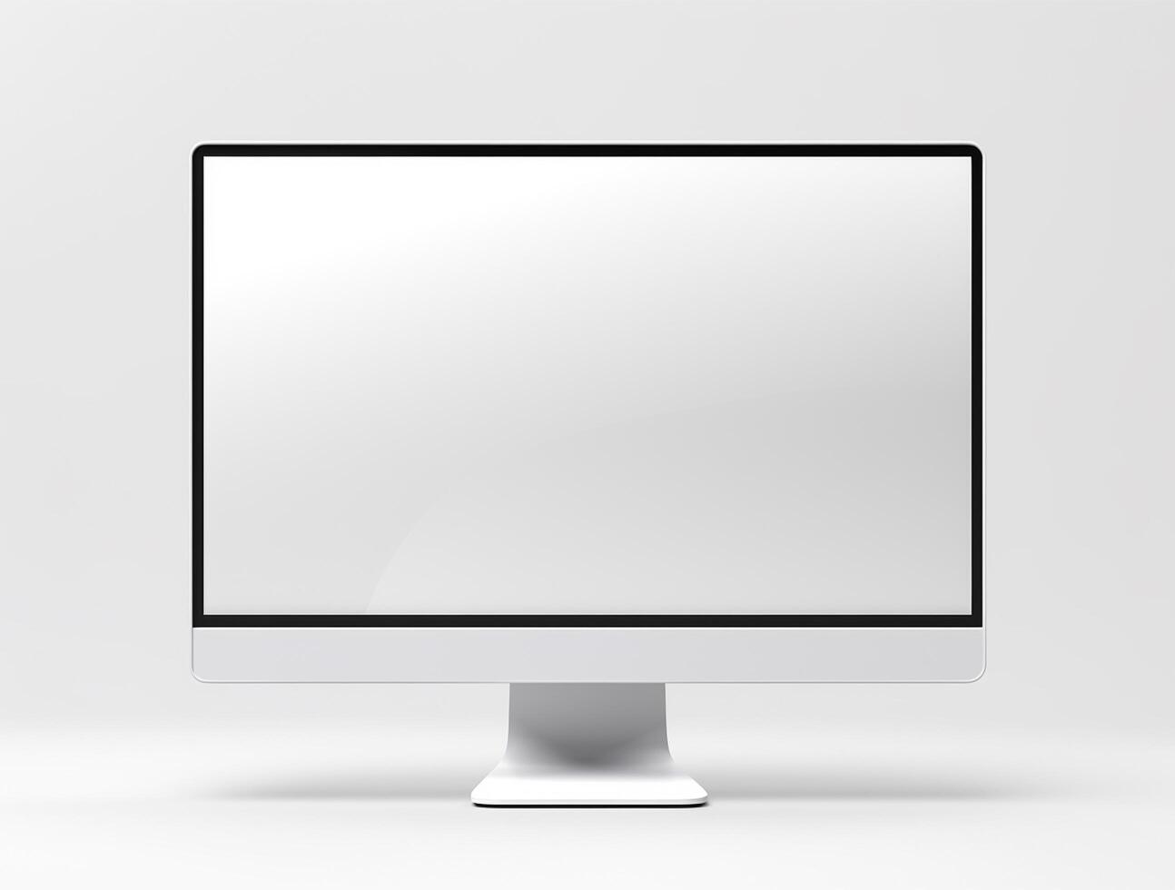 Blank computer display with luxury background for mockup generate photo