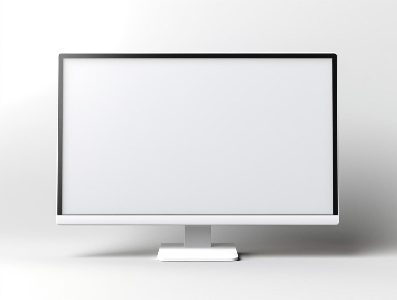 Blank computer display with luxury background for mockup generate photo