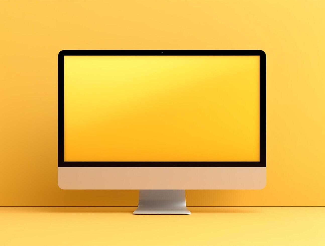 Blank computer display with luxury background for mockup generate photo