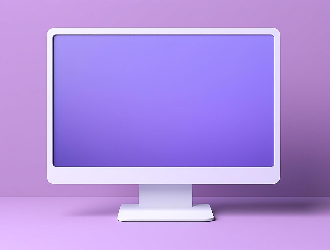 Blank computer display with luxury background for mockup generate photo