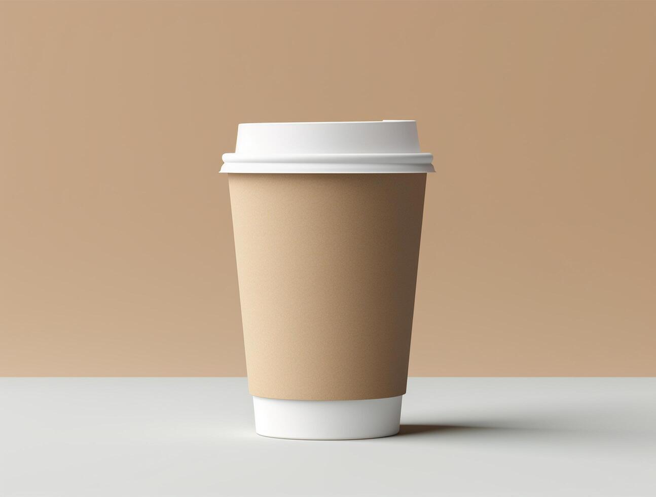 Blank Single Wall Paper Large Coffee Cup background for mockup photo