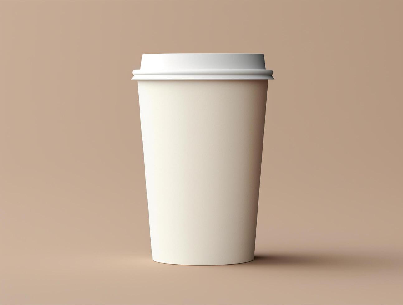 Blank Single Wall Paper Large Coffee Cup background for mockup photo