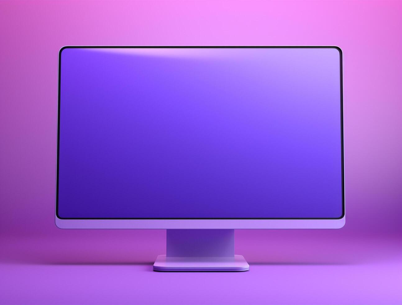 Desktop with white screen computer for mockup photo