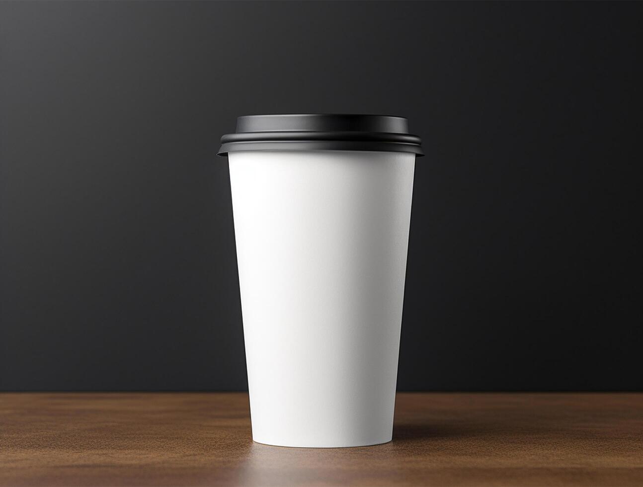 Blank Single Wall Paper Large Coffee Cup background for mockup photo