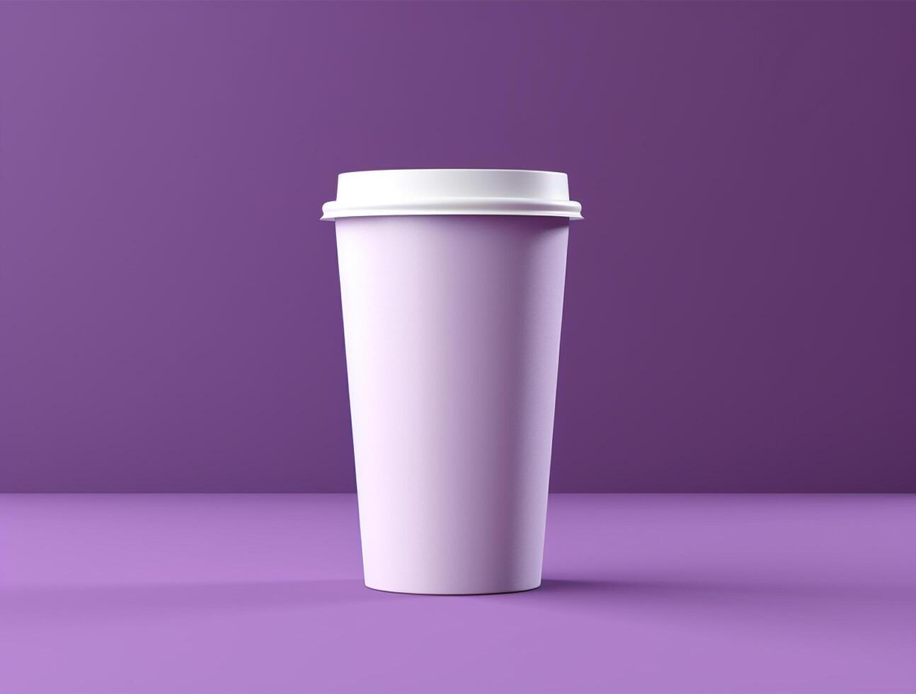 Blank Single Wall Paper Large Coffee Cup background for mockup photo