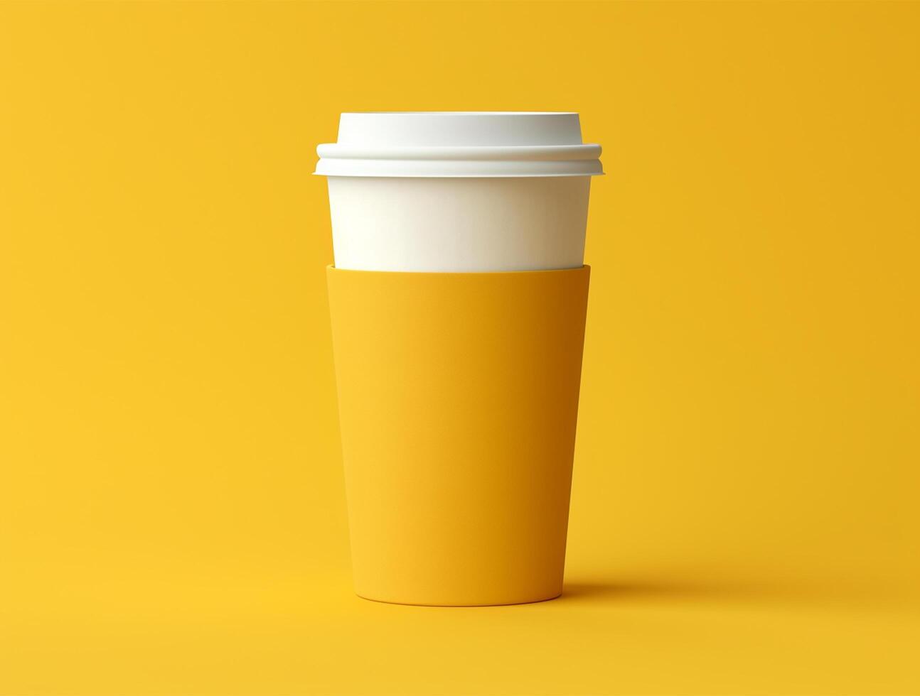 Blank Single Wall Paper Large Coffee Cup background for mockup photo