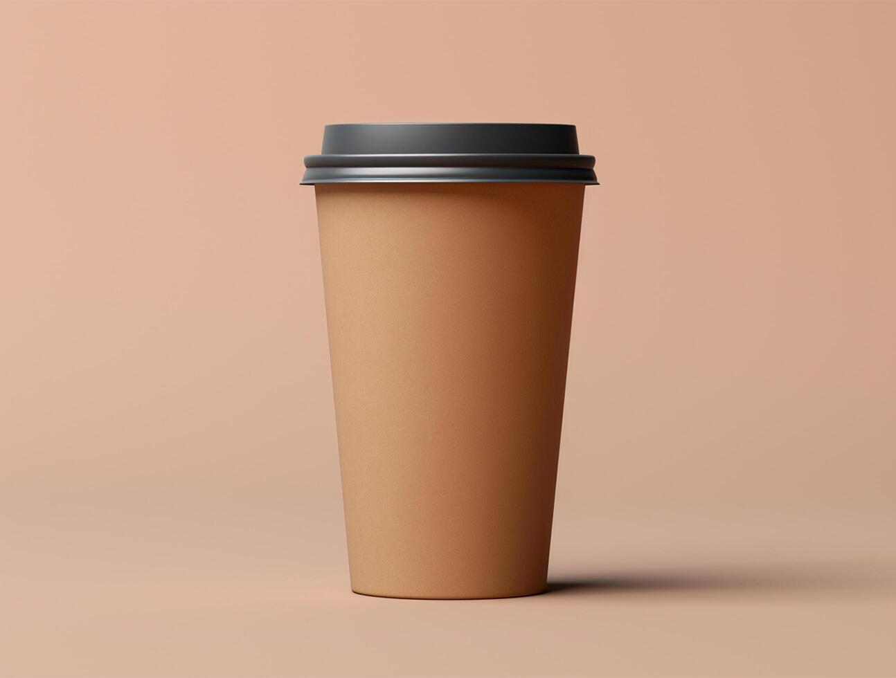 Blank Single Wall Paper Large Coffee Cup background for mockup photo