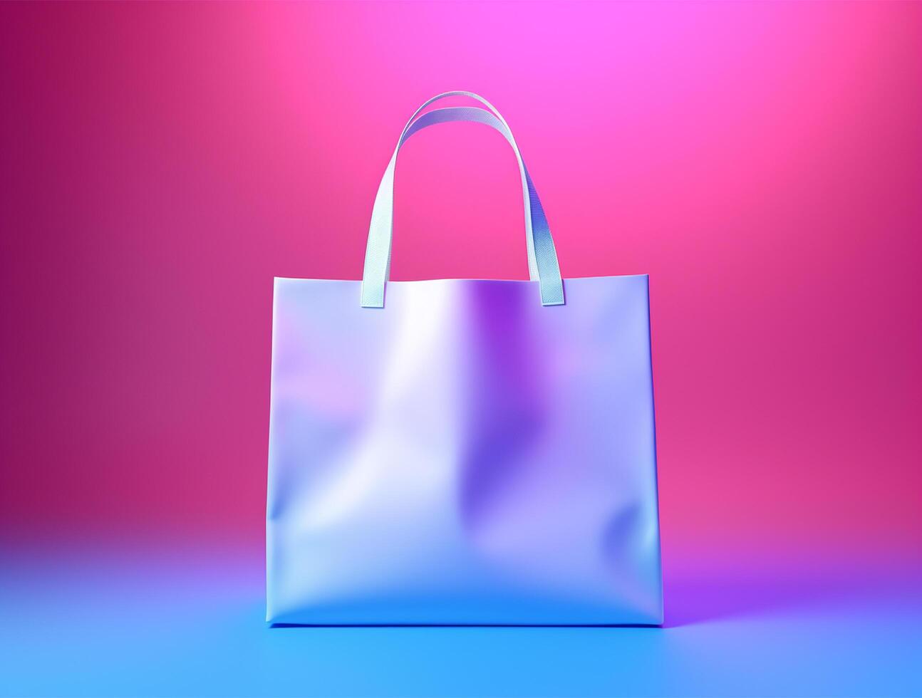 Blank 3d Sopping bag branding for mockup design photo