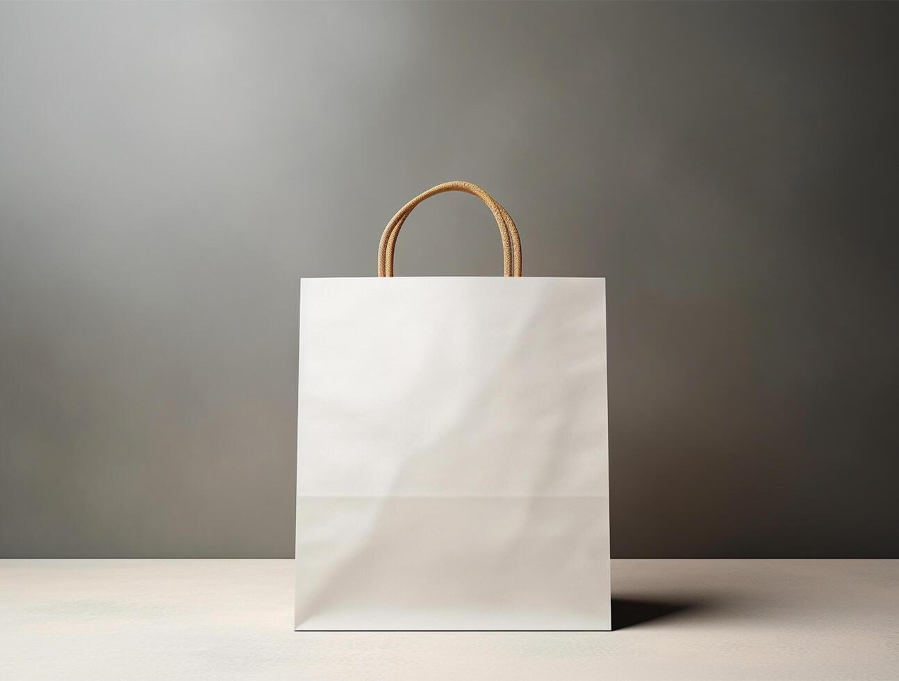 Blank 3d Sopping bag branding for mockup design photo