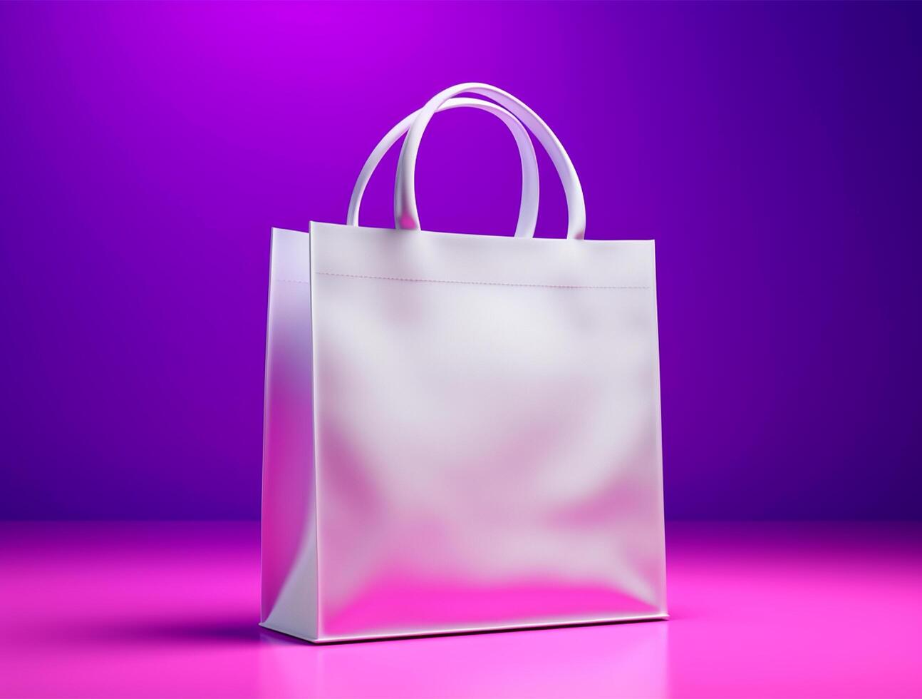 Blank 3d Sopping bag branding for mockup design photo