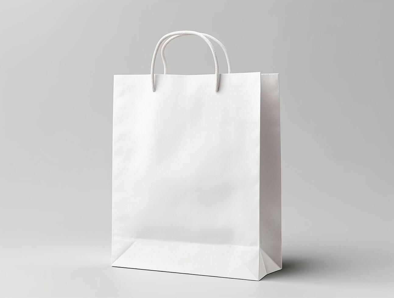 Blank 3d Sopping bag branding for mockup design photo