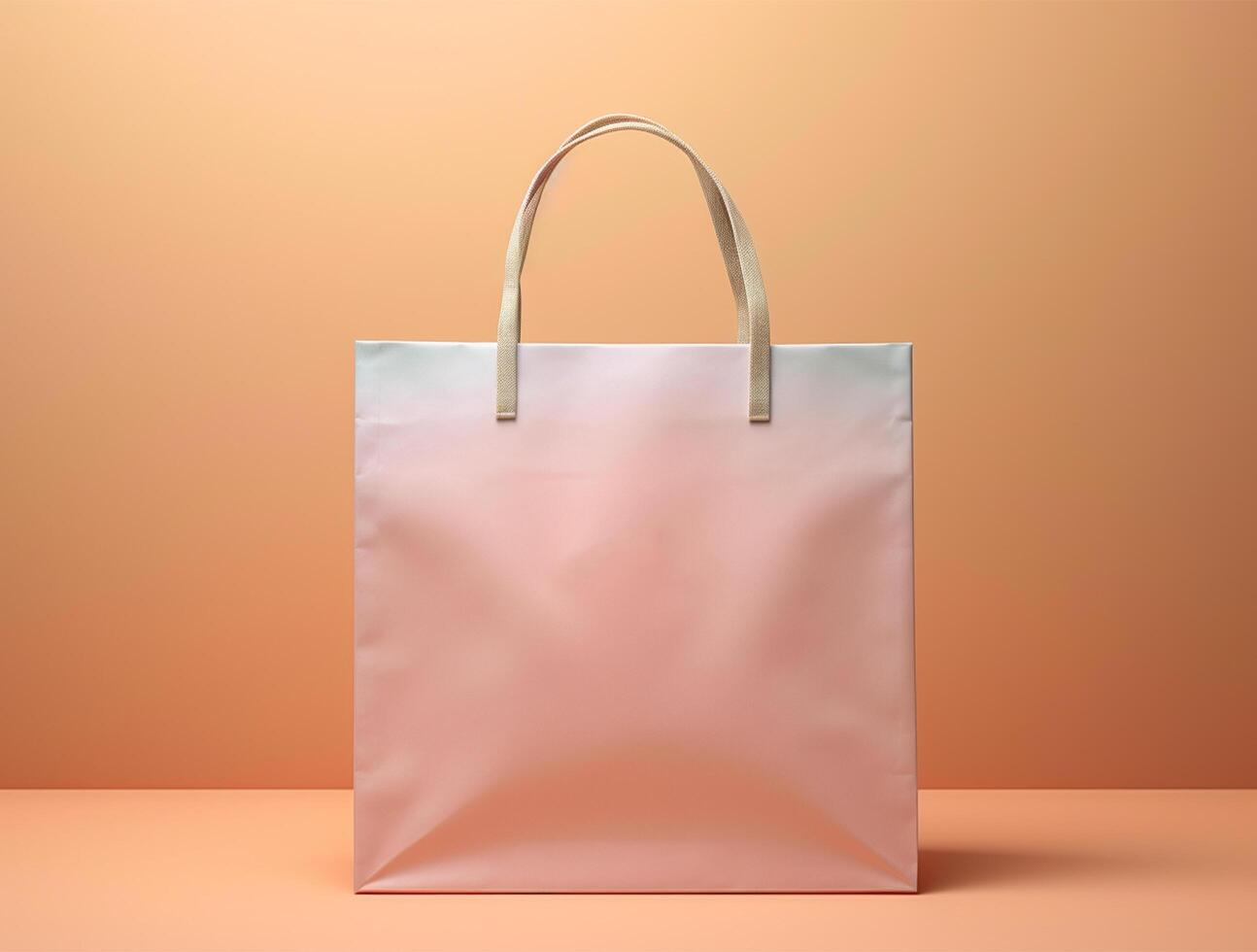 Blank 3d Sopping bag branding for mockup design photo