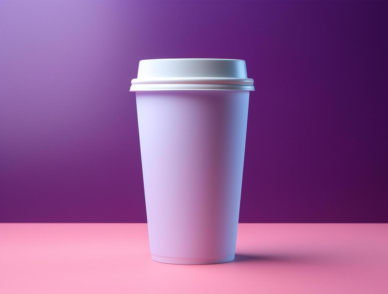 Blank Single Wall Paper Large Coffee Cup background for mockup photo