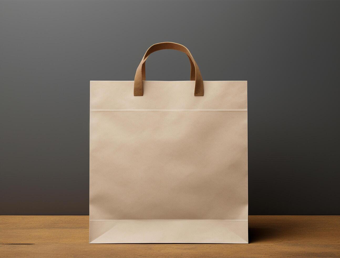 Blank 3d Sopping bag branding for mockup design photo