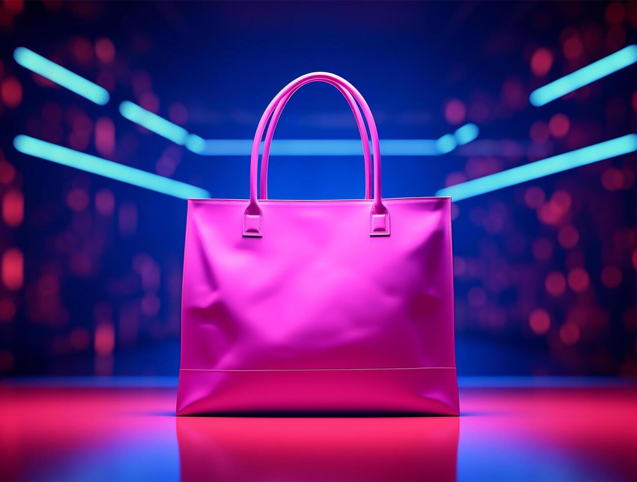 Blank 3d Sopping bag branding for mockup design photo