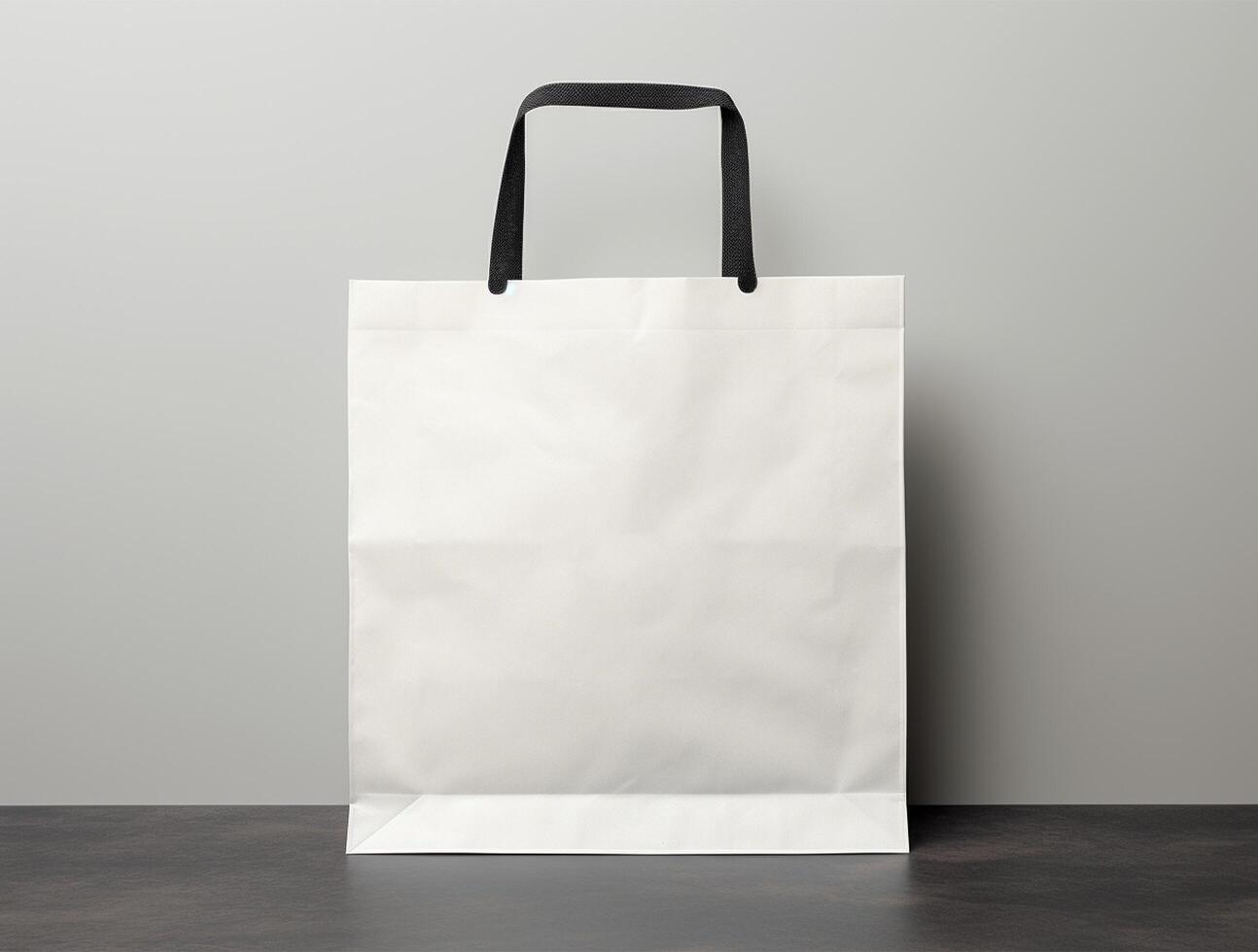 Blank 3d Sopping bag branding for mockup design photo