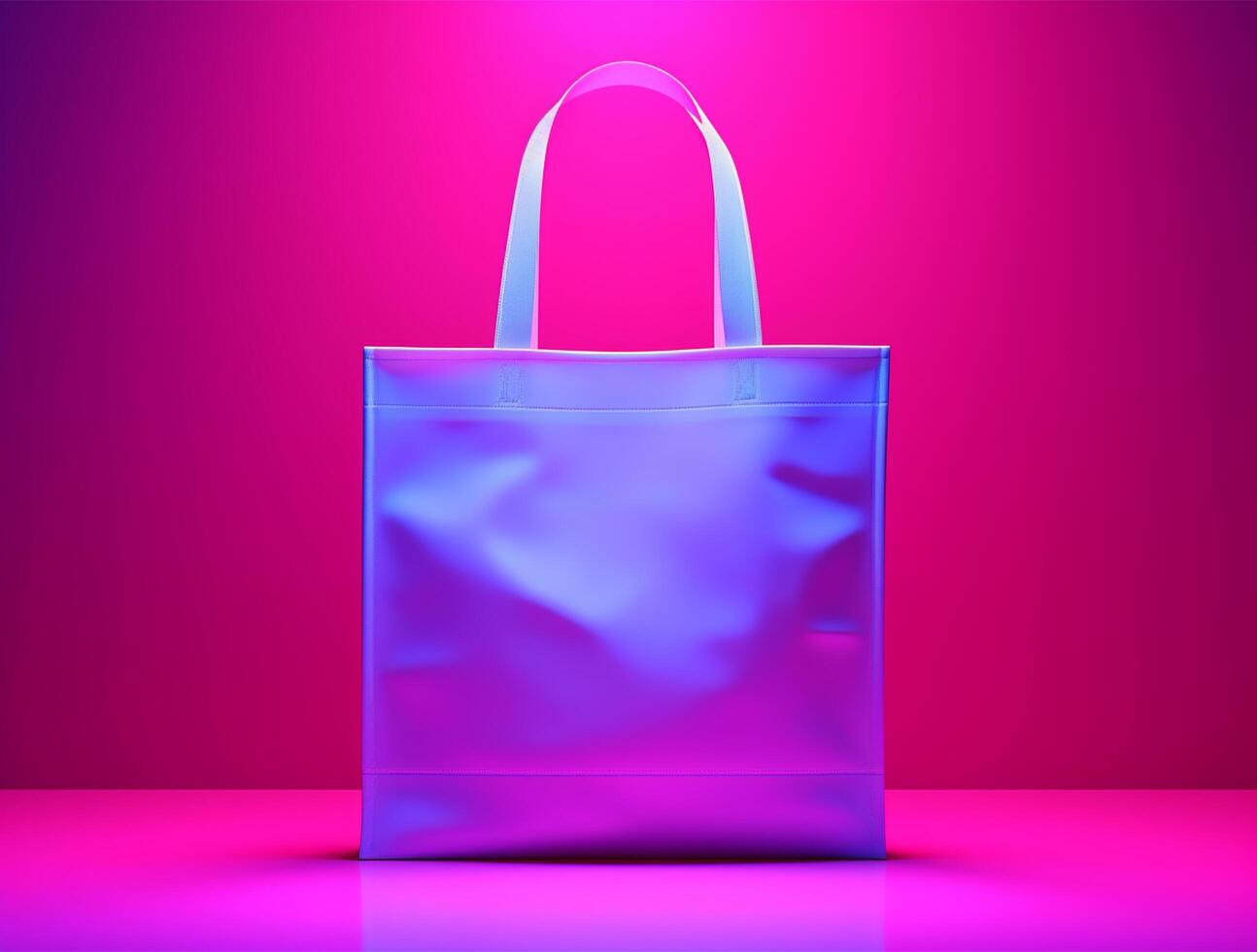 Blank 3d Sopping bag branding for mockup design photo