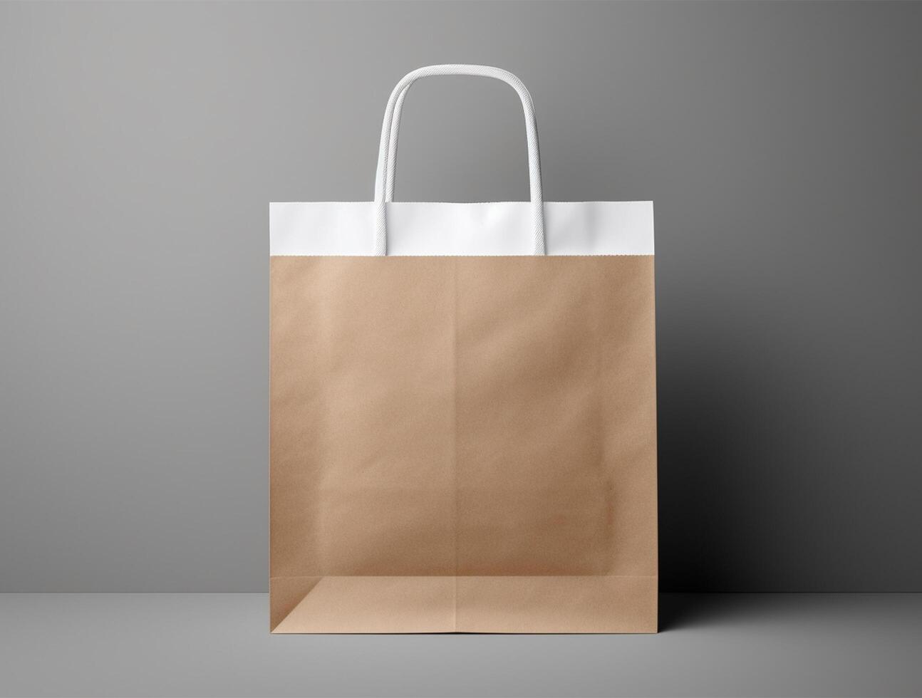 Blank 3d Sopping bag branding for mockup design photo