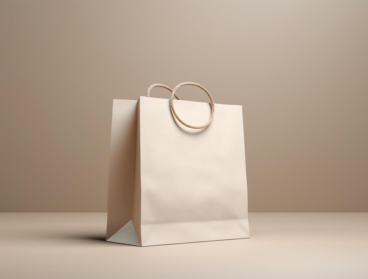 Blank 3d Sopping bag branding for mockup design photo