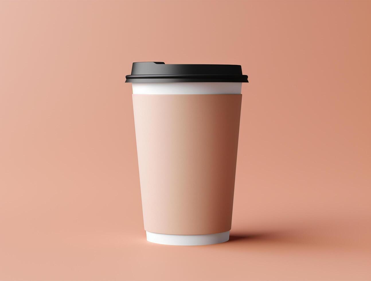 Blank Single Wall Paper Large Coffee Cup background for mockup photo