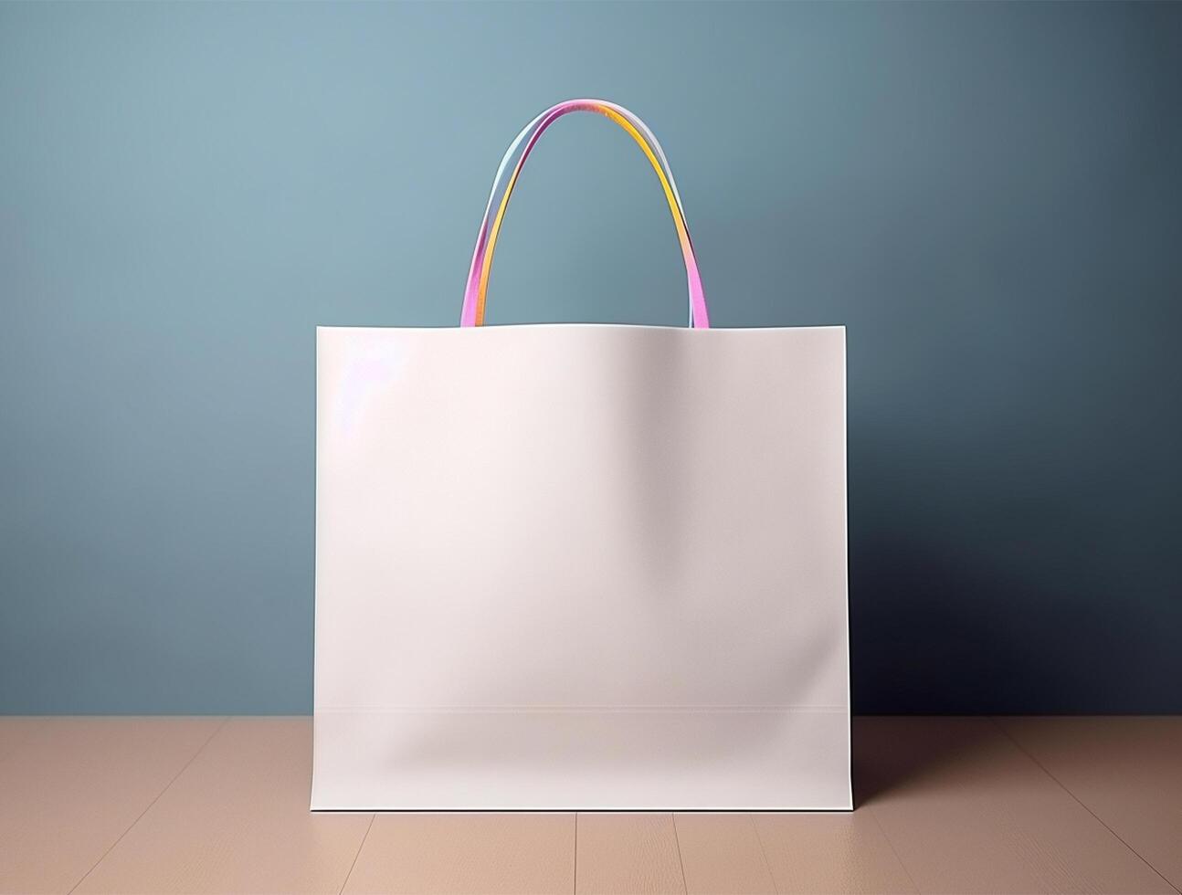 Blank 3d Sopping bag branding for mockup design photo