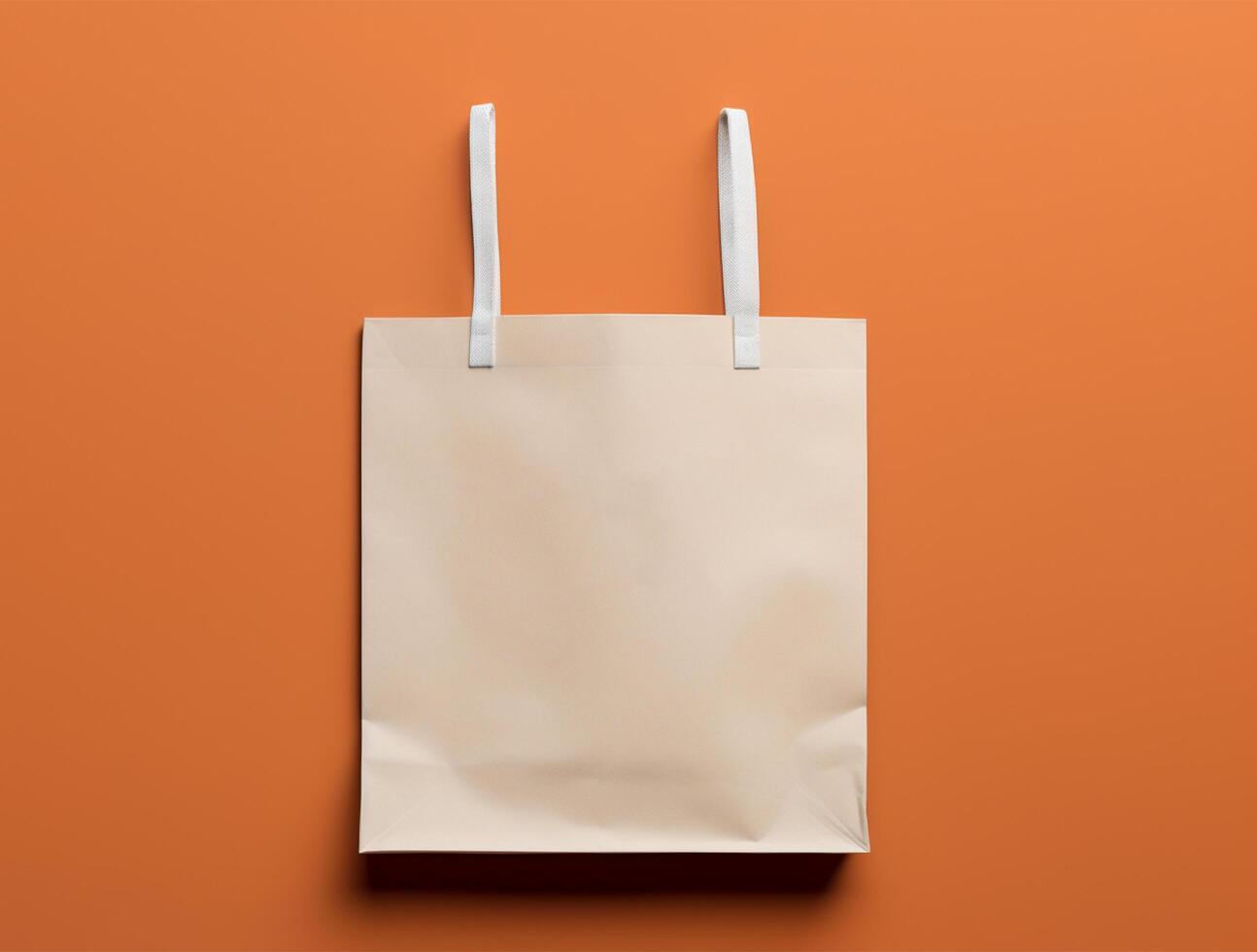 Blank 3d Sopping bag branding for mockup design photo