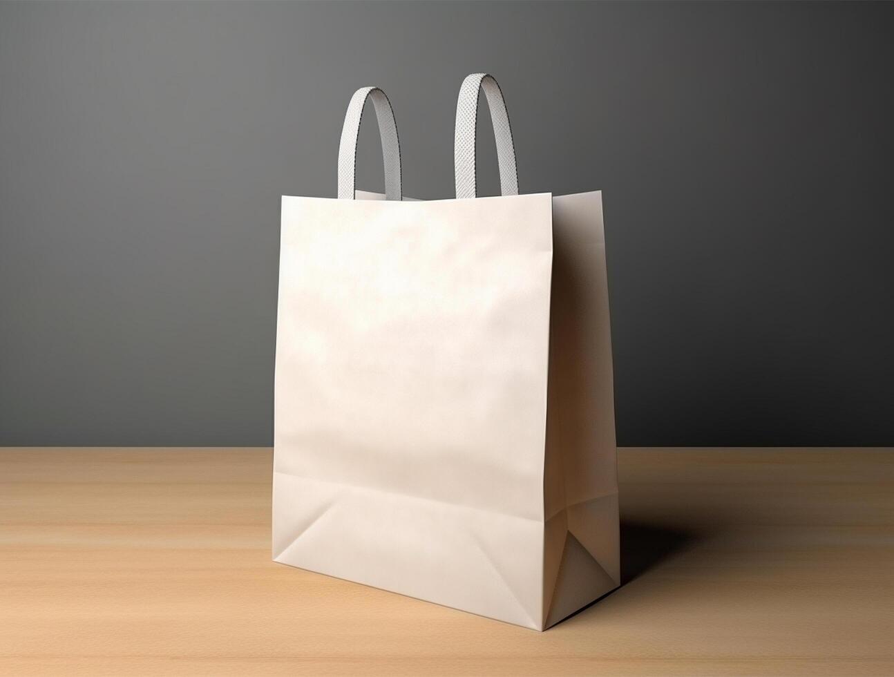 Blank 3d Sopping bag branding for mockup design photo