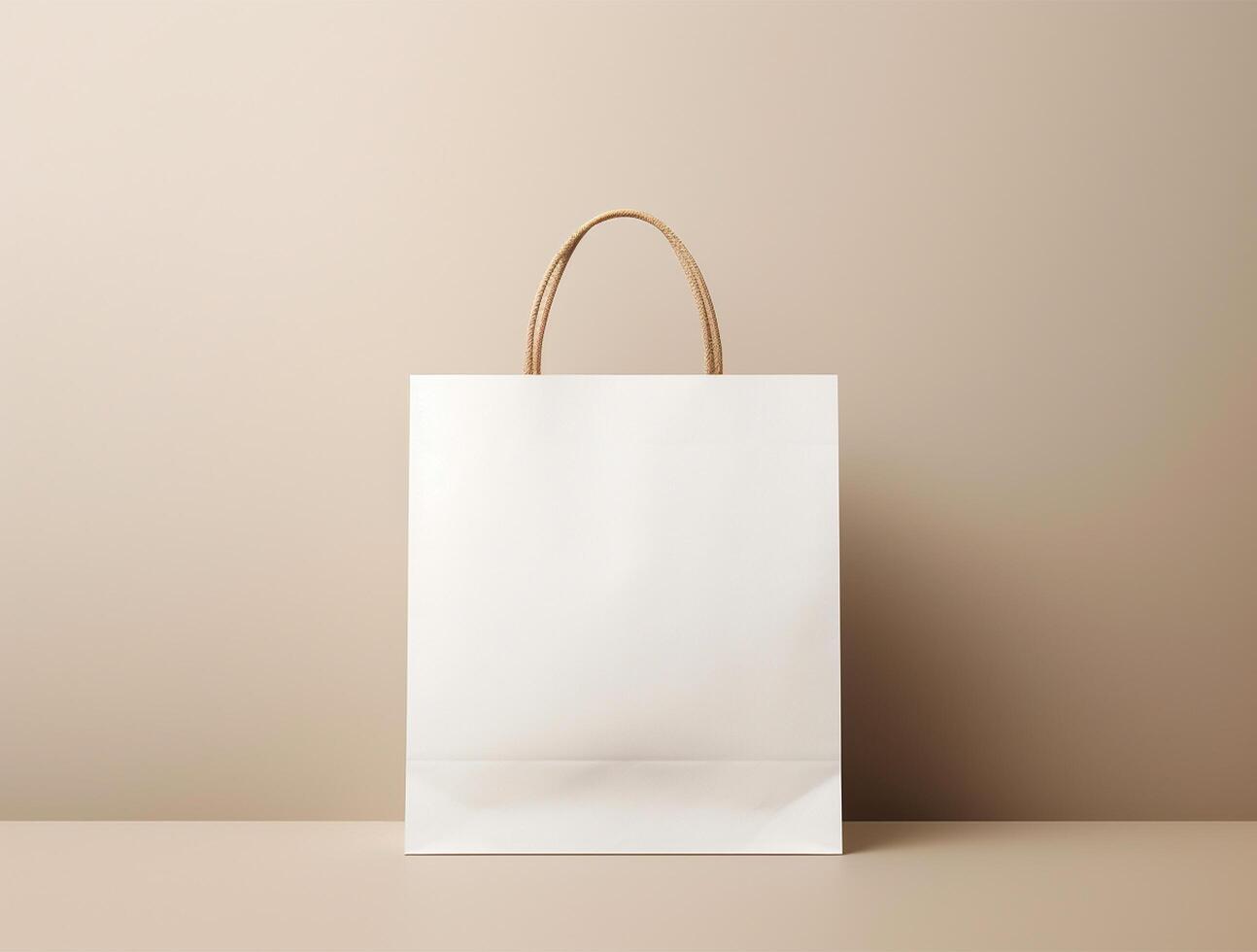Blank 3d Sopping bag branding for mockup design photo