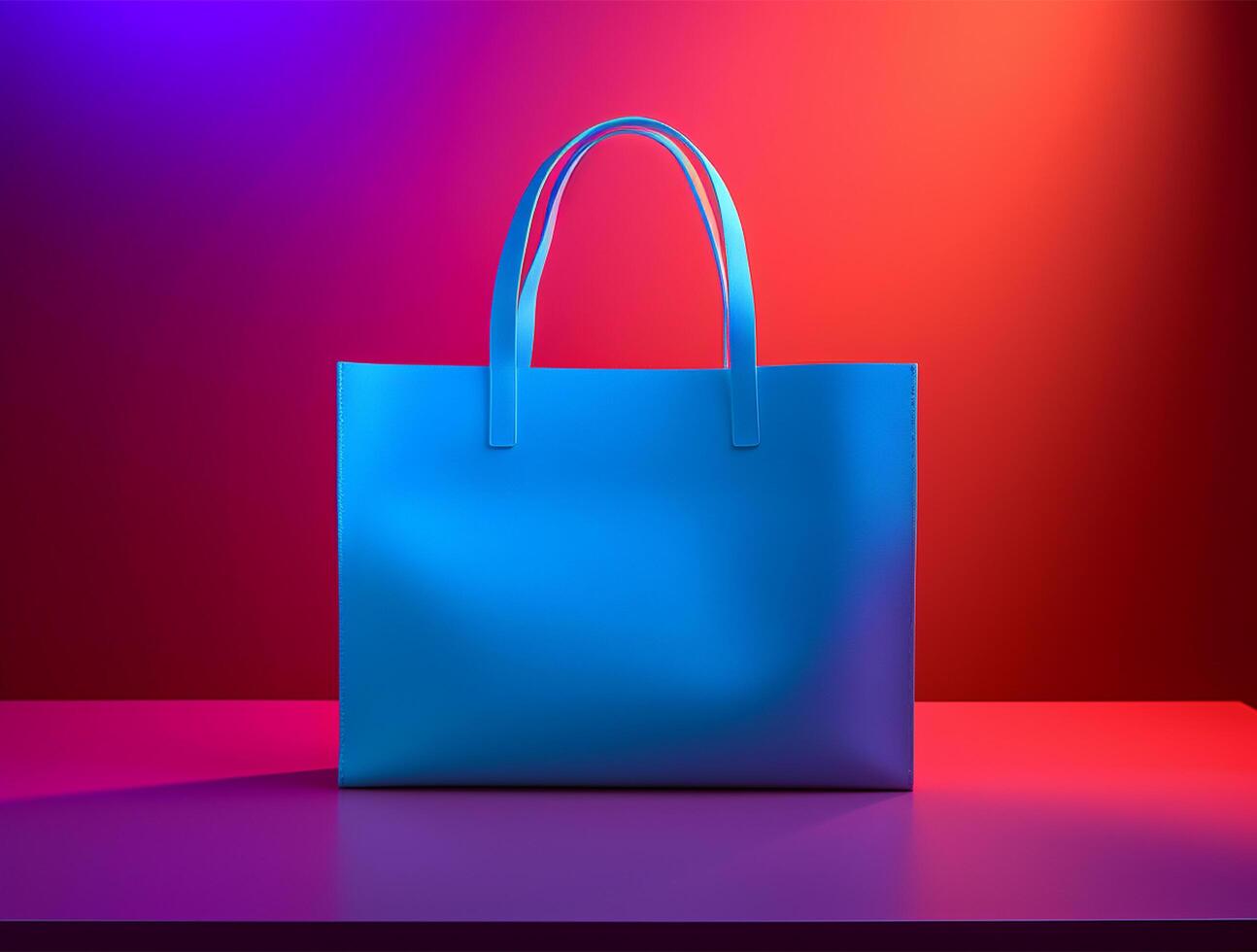 Blank 3d Sopping bag branding for mockup design photo