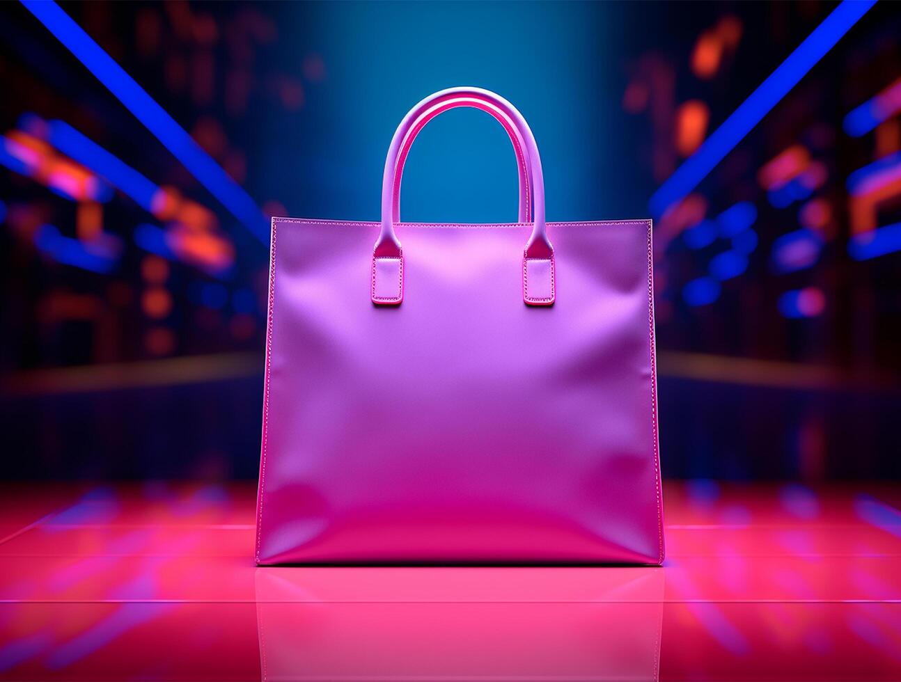 Blank 3d Sopping bag branding for mockup design photo