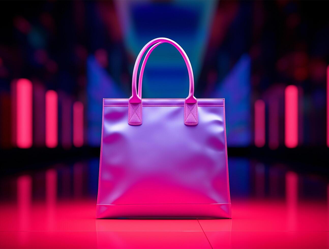 Blank 3d Sopping bag branding for mockup design photo