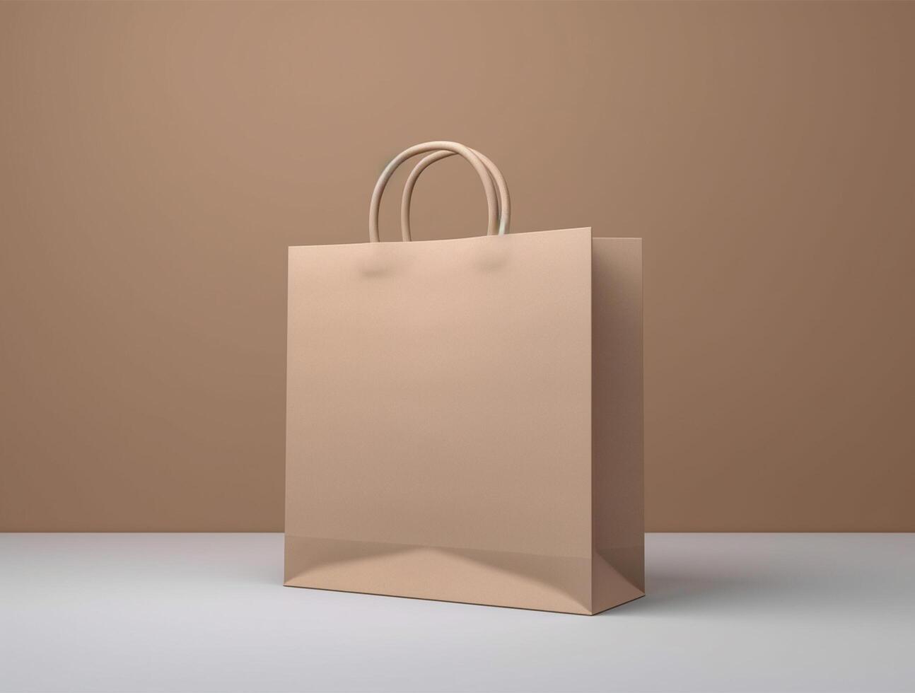 Blank 3d Sopping bag branding for mockup design photo