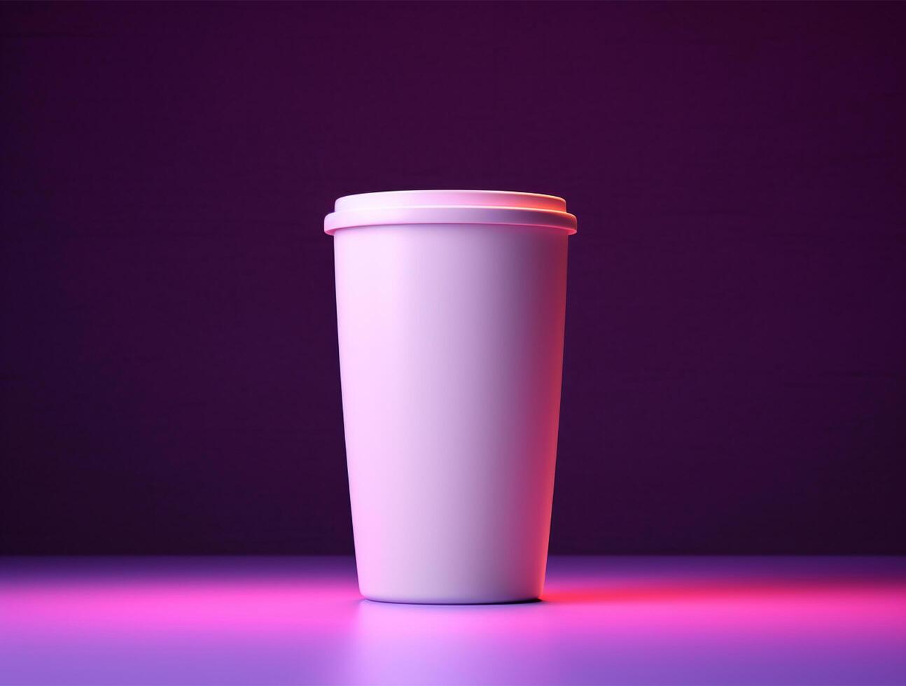 Blank Single Wall Paper Large Coffee Cup background for mockup photo