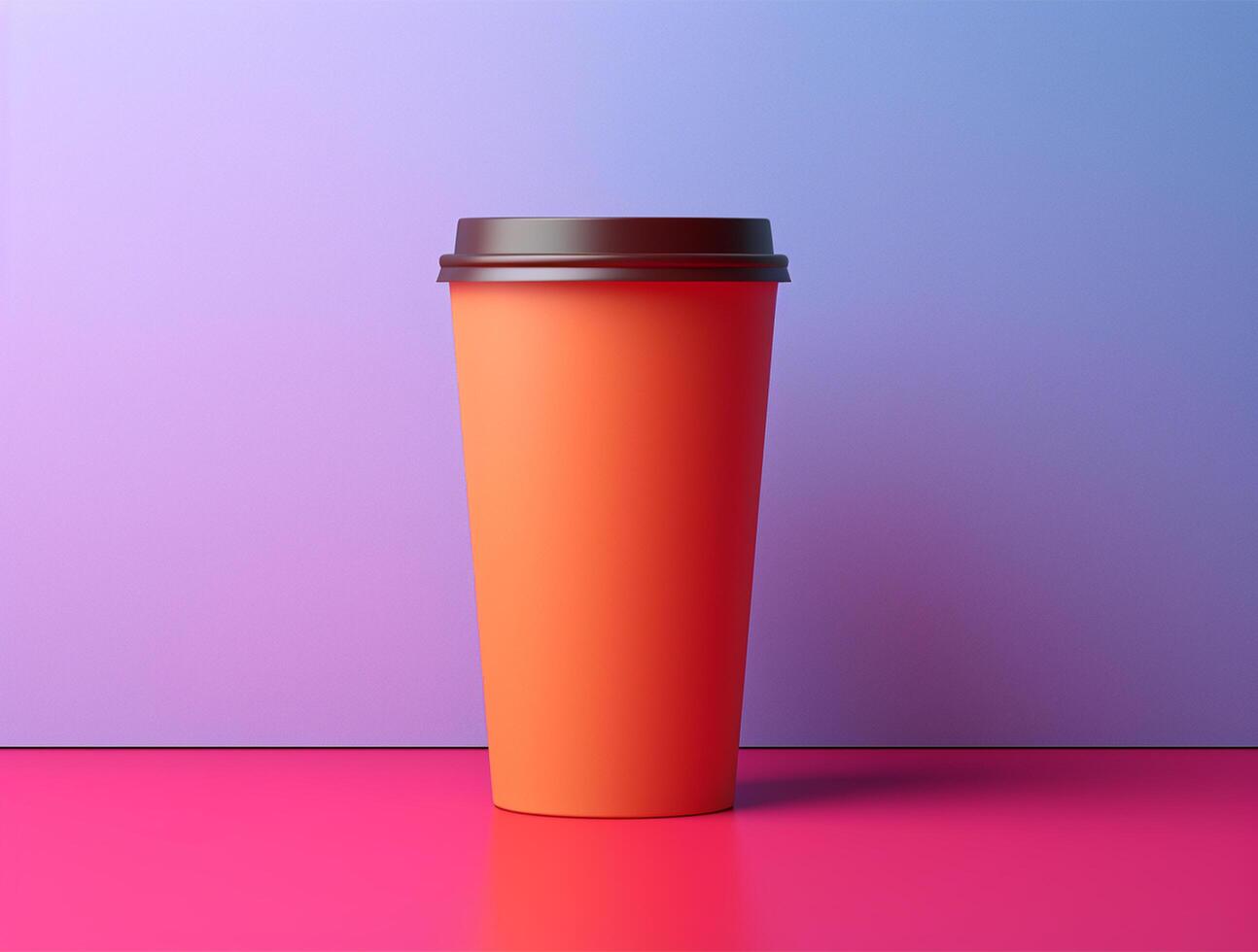 Blank Single Wall Paper Large Coffee Cup background for mockup photo