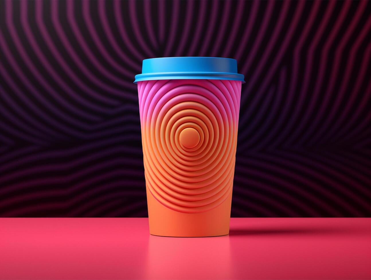 Blank Single Wall Paper Large Coffee Cup background for mockup photo