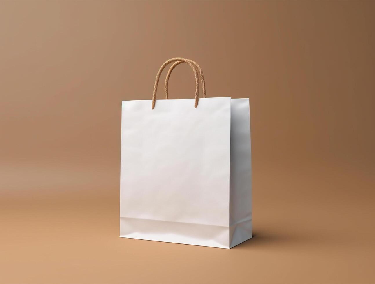 Blank 3d Sopping bag branding for mockup design photo