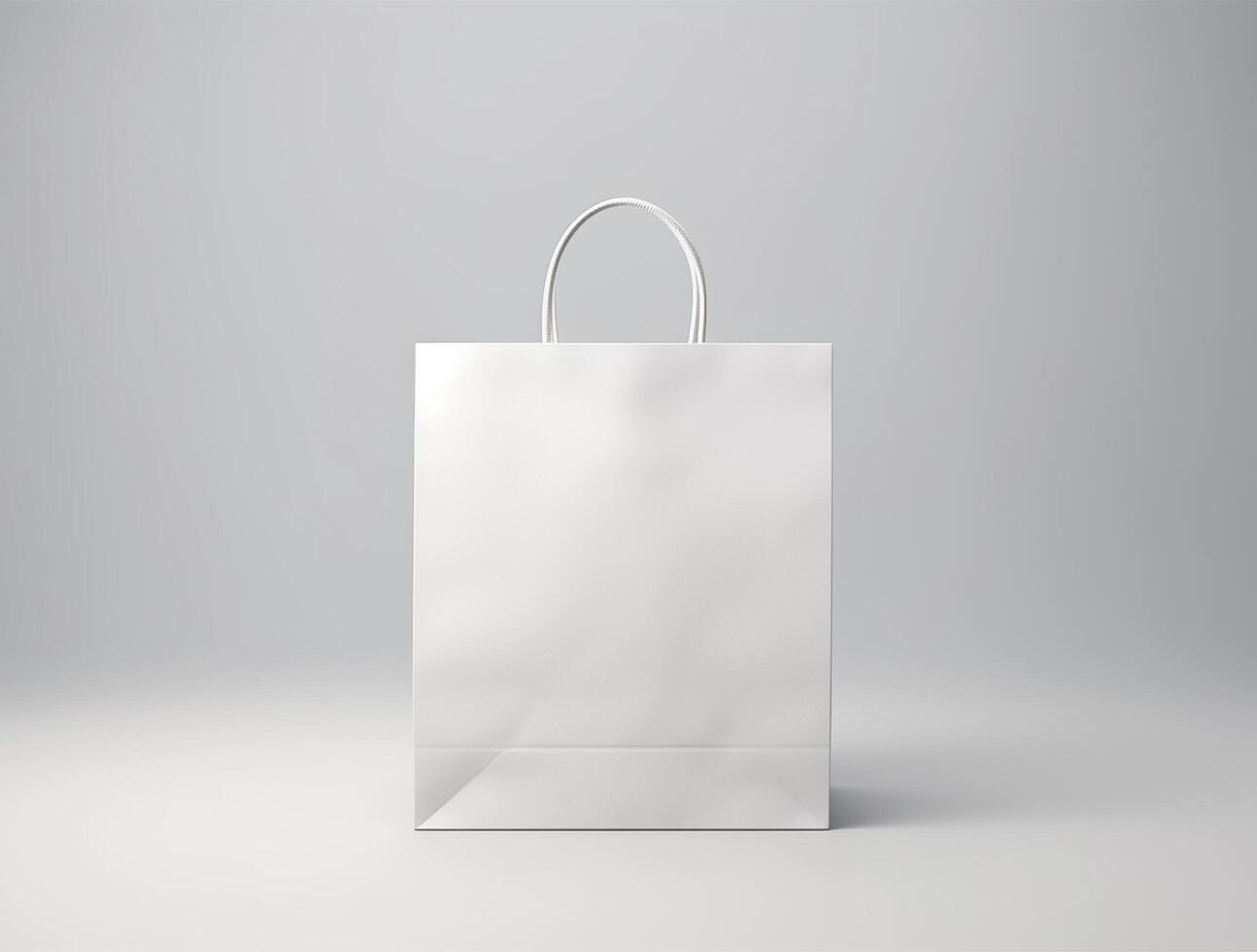 Blank 3d Sopping bag branding for mockup design photo