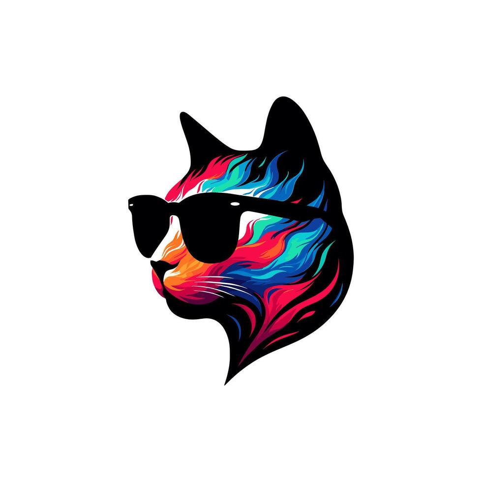 Adorable cat logo with a cute and playful design. Perfect for pet stores, animal shelters, or cat-themed products. The logo symbolizes warmth, companionship, and a love for felines. vector
