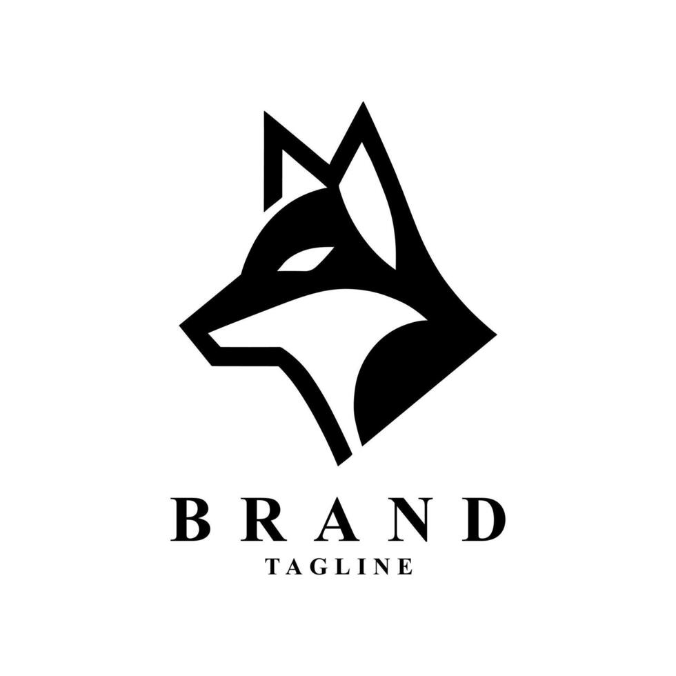 Fox logo with a clever and charming design. Perfect for tech startups, creative agencies, or wildlife organizations. The logo symbolizes intelligence, agility, and innovation. vector