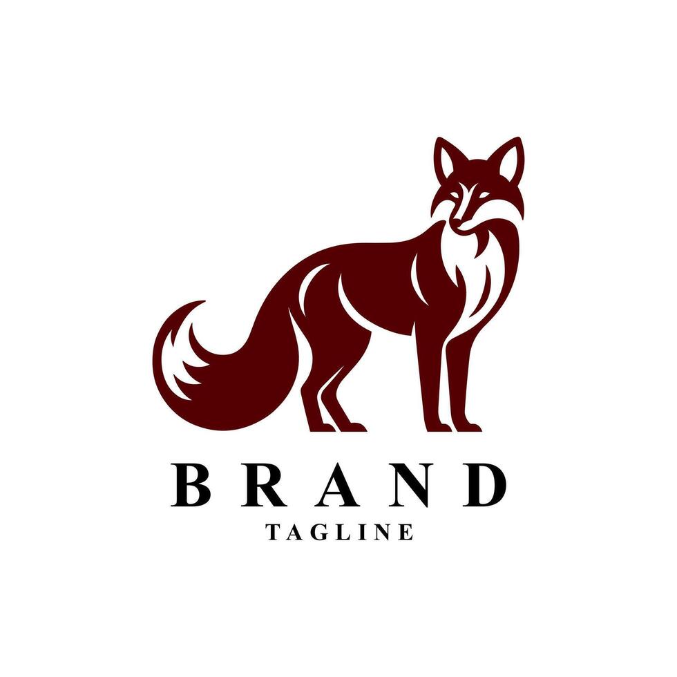 Fox logo with a clever and charming design. Perfect for tech startups, creative agencies, or wildlife organizations. The logo symbolizes intelligence, agility, and innovation. vector