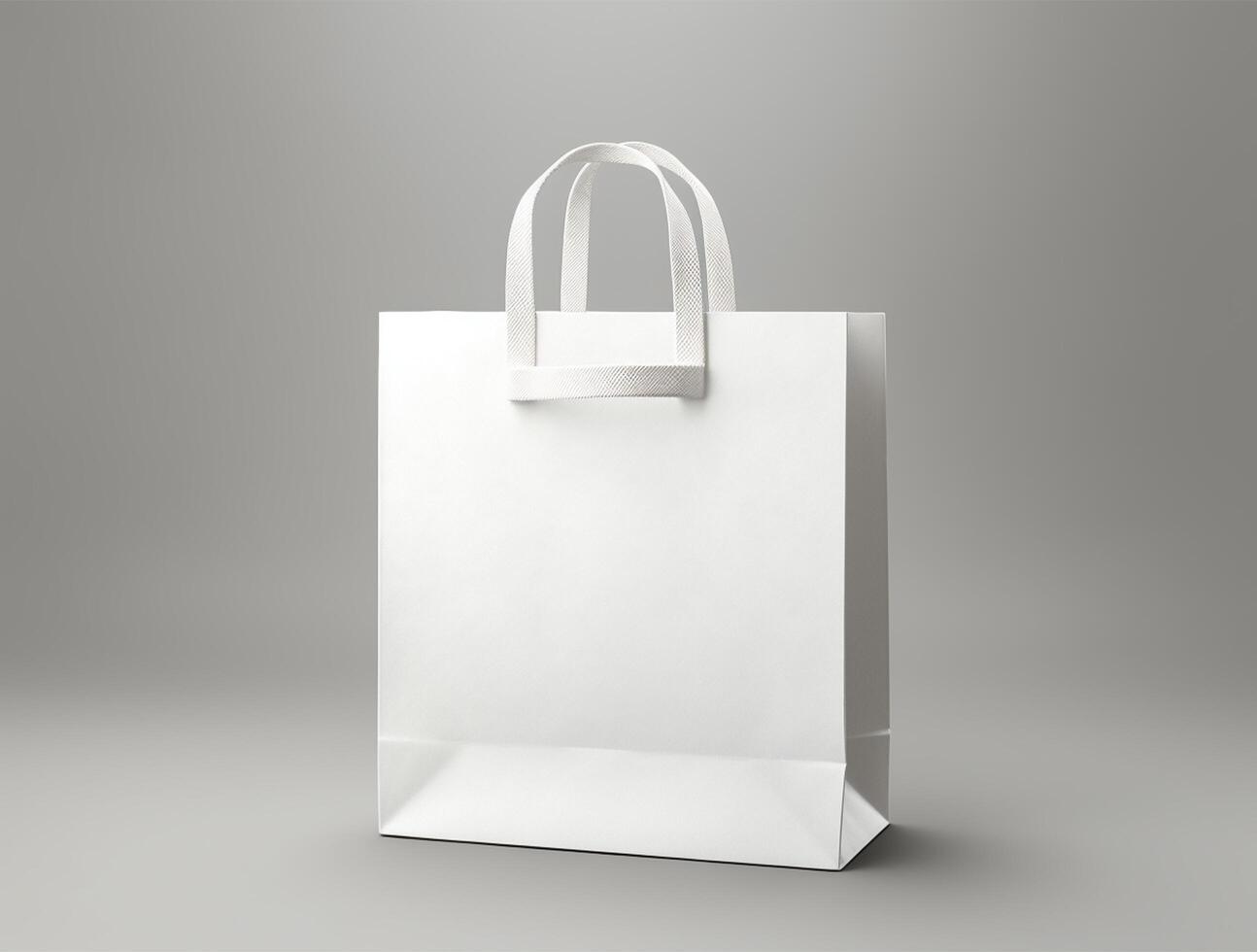 Blank 3d Sopping bag branding for mockup design photo