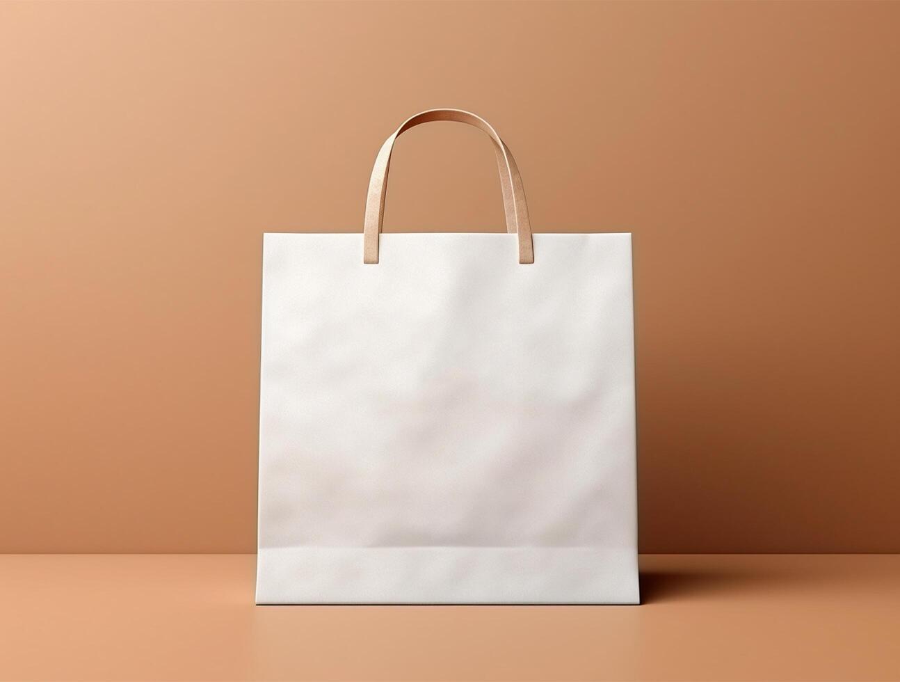Blank 3d Sopping bag branding for mockup design photo